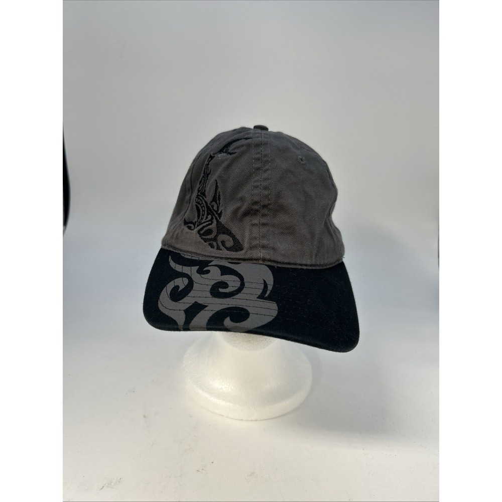Crazy Shirts Hawaiian Hat Cap Circling Sharks Graphite Twill Embroidered Shark